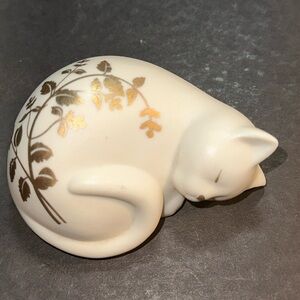 Lenox Everyday Wishes- Serenity - sleeping white cat.